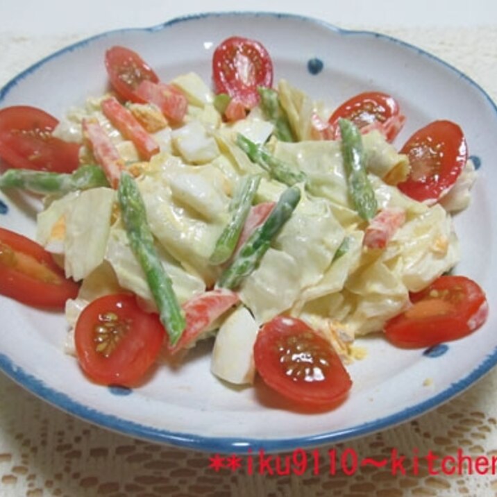 キャベツと彩り野菜の卵サラダ